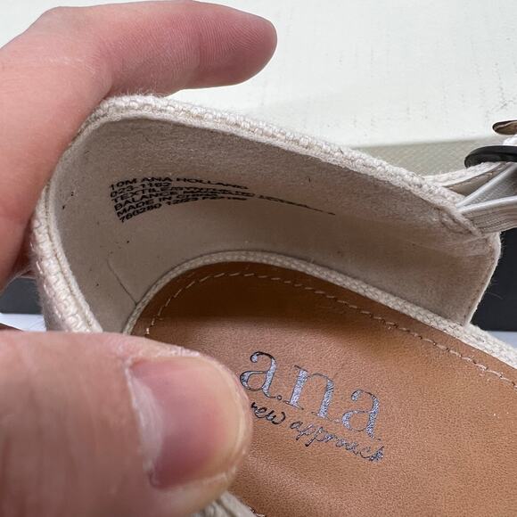 a.n.a Womens Holland Heeled Sandals Cream Natural Platform Size 10M - Picture 7 of 16